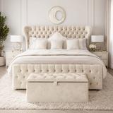 Curved Wingback Chesterfield Bed
