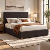 Fabric Upholstered Ottoman Storage Bed