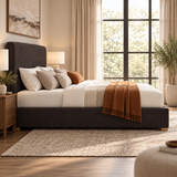 Fabric Upholstered Ottoman Storage Bed