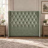 Straight Circle Winged Headboard