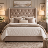 Straight Circle Winged Headboard