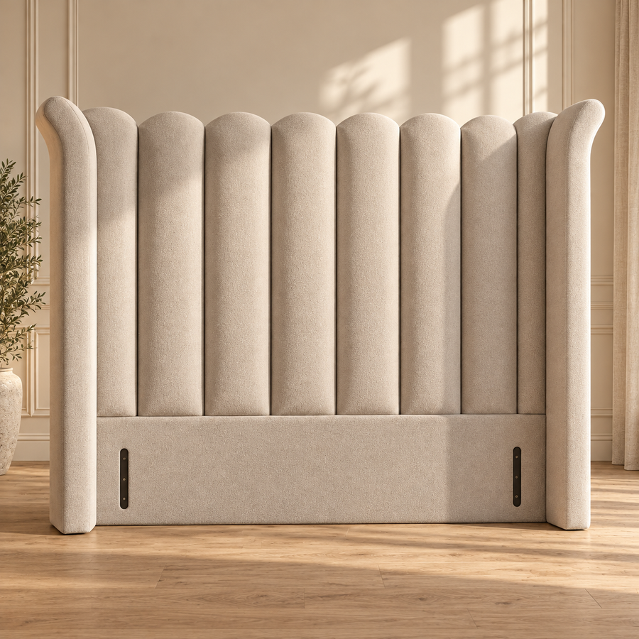 High Wingback Headboard, Athena Art Deco Tulip