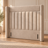 High Wingback Headboard, Arden Channelled view 9