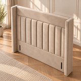 High Wingback Headboard, Arden Channelled view 8
