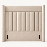 High Wingback Headboard, Arden Channelled view 5