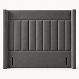 High Wingback Headboard, Arden Channelled view 7