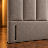 High Floor Standing Headboard, Avalon Art Deco Channelled view 9