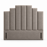 High Floor Standing Headboard, Avalon Art Deco Channelled view 6