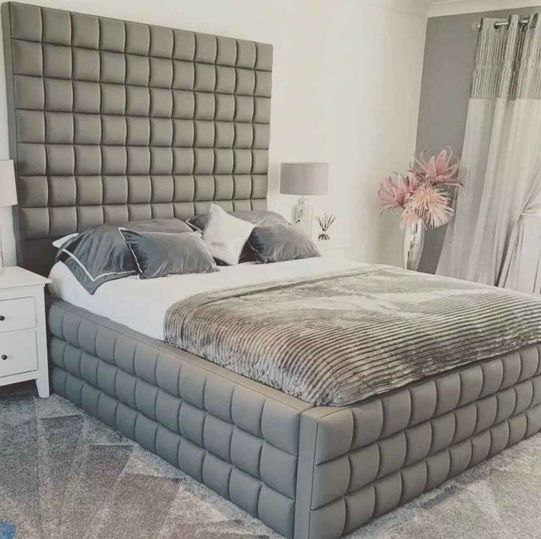 Elegance Cubic Upholstered Bed