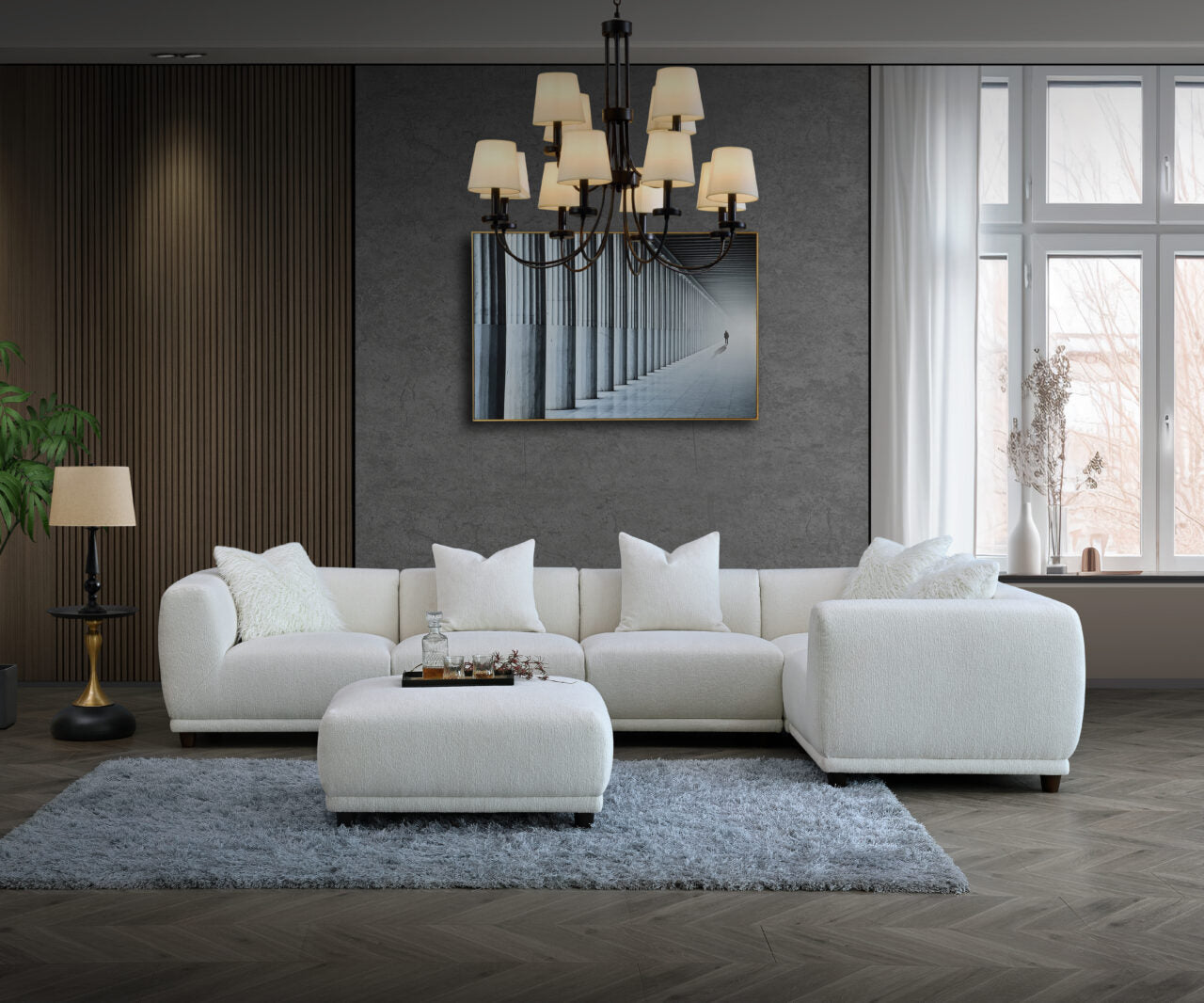 Aluxo Lottie Modular Corner – Boucle Polar