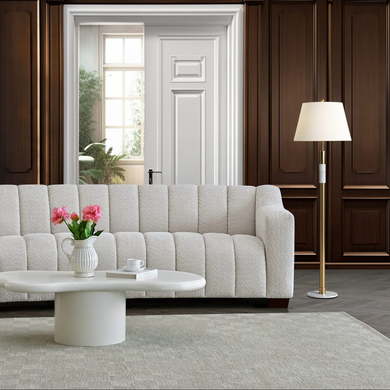 Aluxo Astoria 3 Seater Sofa - Oatmeal Boucle Fabric
