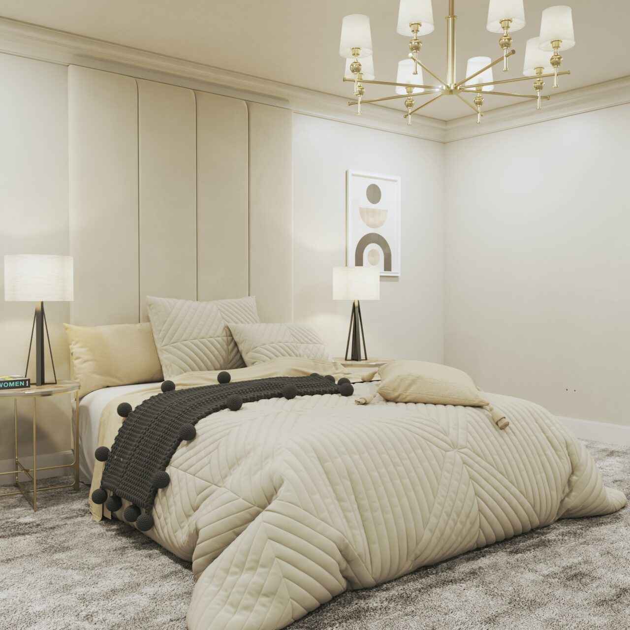 Padded Individual Upholstered Wall Panel Headboard