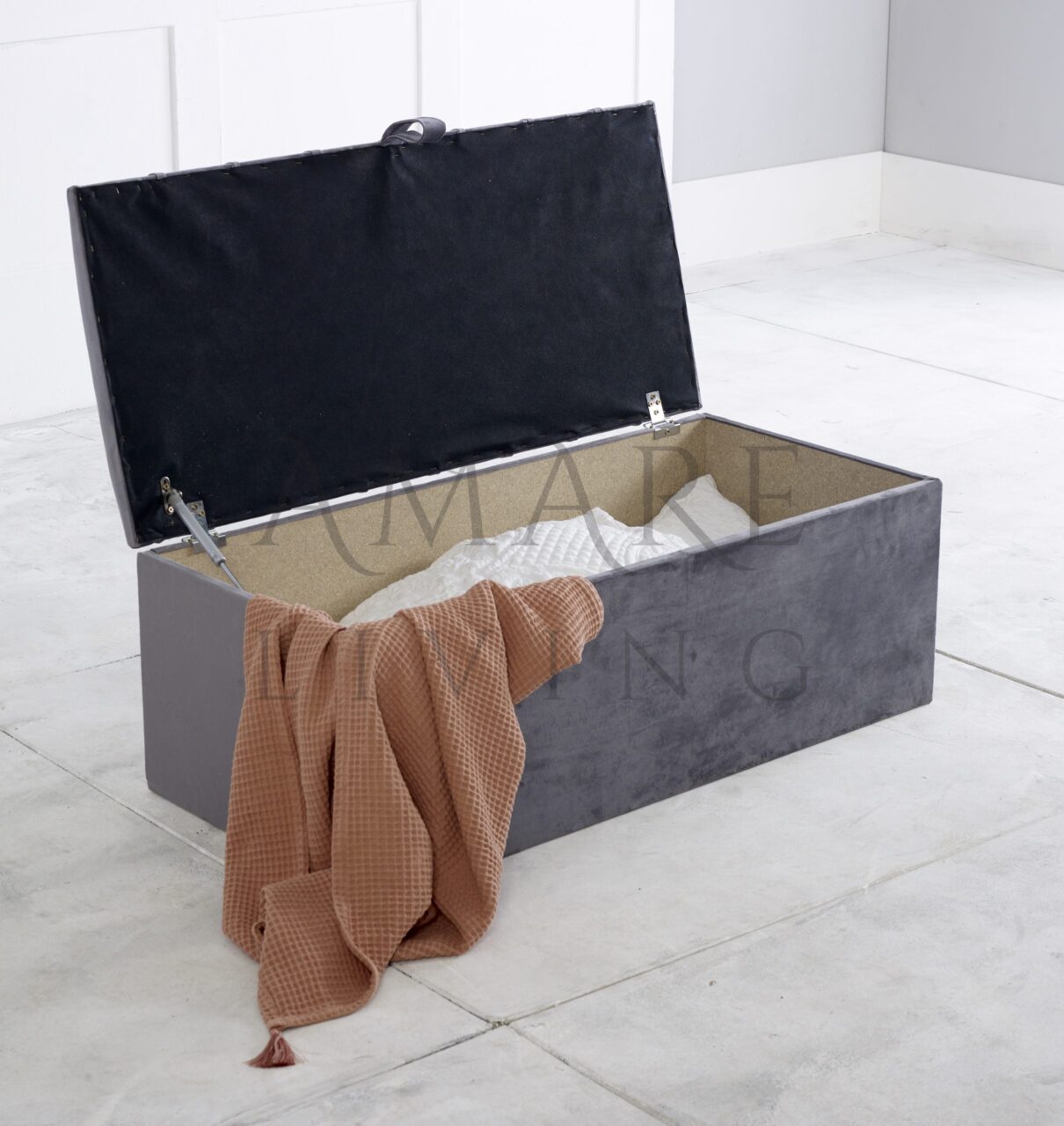 Lined Ottoman Storage Box