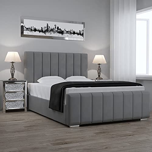 Linear Panel Upholstered Bed