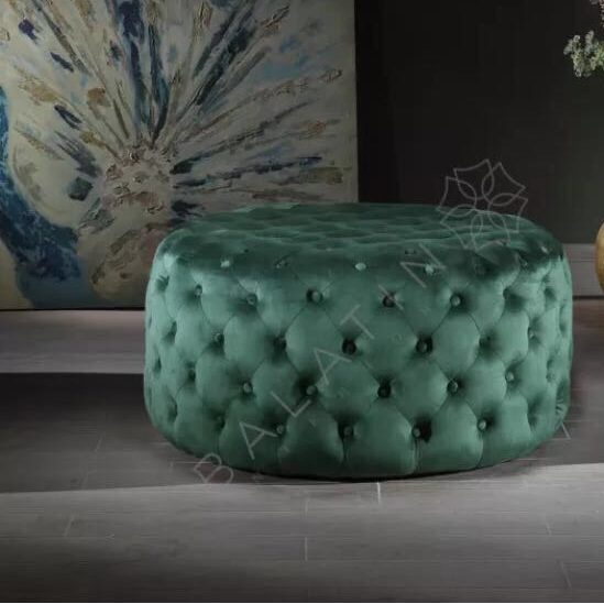 Royal Circular Chesterfield Pouffe