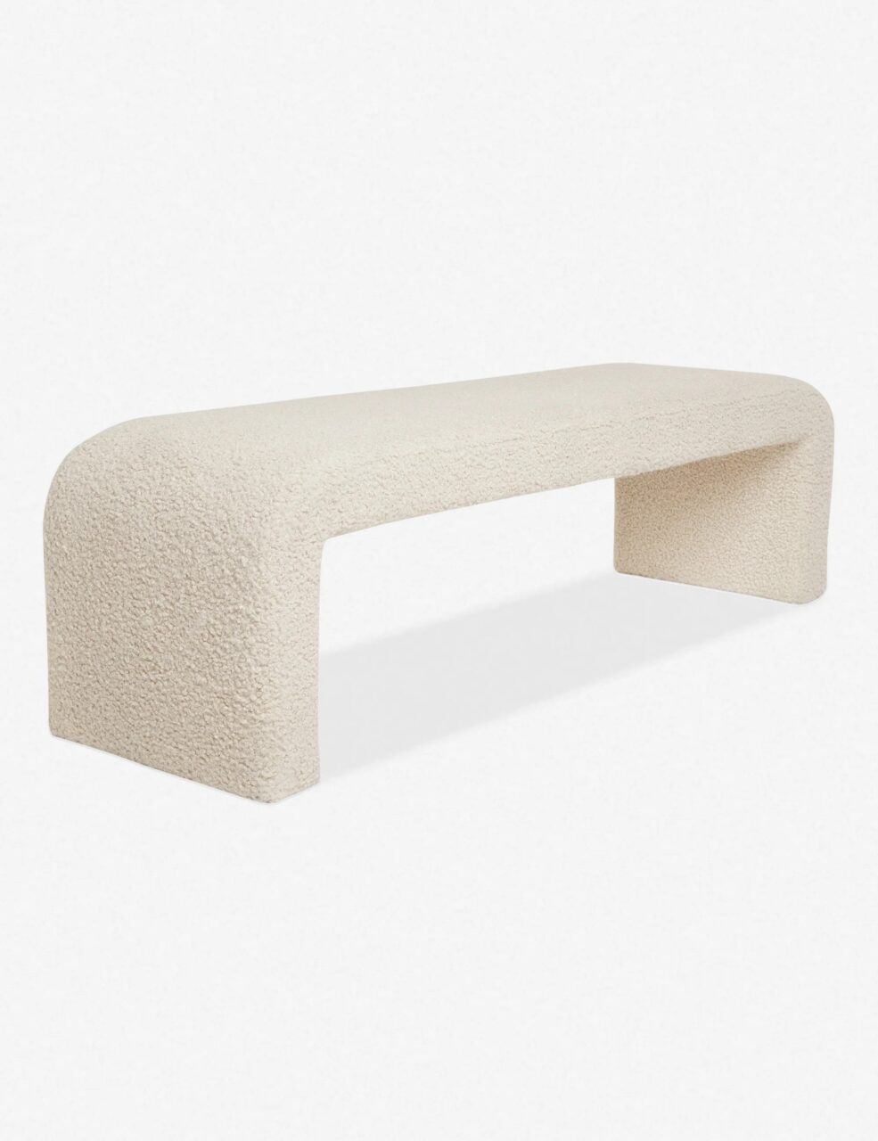 Upholstered Boucle Bench