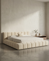 Aero Teddy Upholstered Ottoman Bed – Low Lined Headboard | Amare Living
