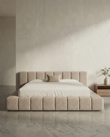 Aero Teddy Upholstered Ottoman Bed – Low Lined Headboard | Amare Living