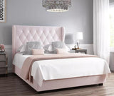 Azalea Upholstered Wingback Bed