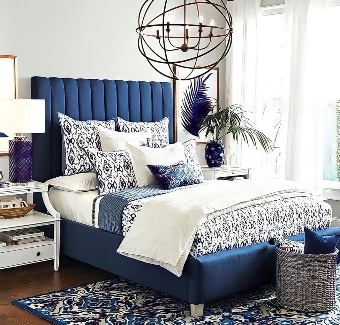 Tubes Panel Upholstered Bed