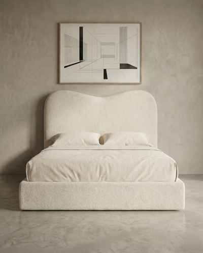 Mirage Cloud Teddy Ottoman Bed – High Headboard Divan | Amare Living