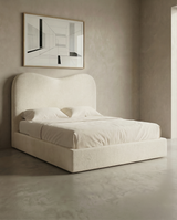 Mirage Cloud Teddy Ottoman Bed – High Headboard Divan | Amare Living