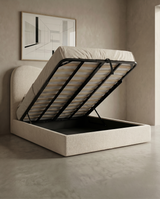 Mirage Cloud Teddy Ottoman Bed – High Headboard Divan | Amare Living