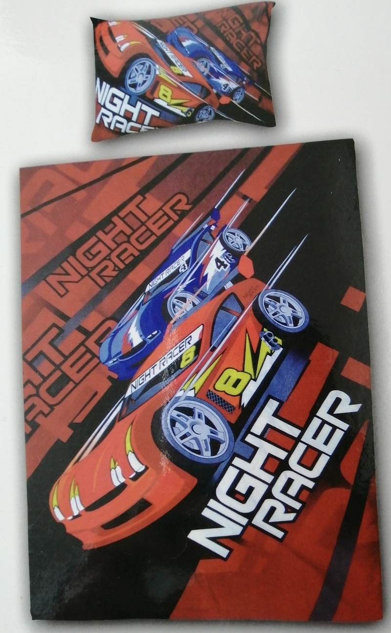 Night Racer Single Duvet Cover and Pillowcase Set