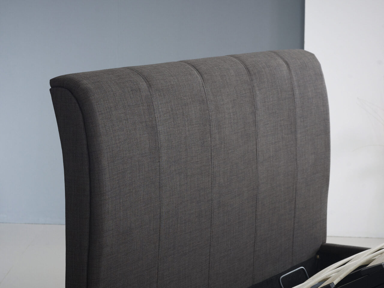 Fabric Upholstered Ottoman Storage Bed