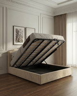 Percy Cloud Teddy Ottoman Bed – Low Headboard Divan | Amare Living