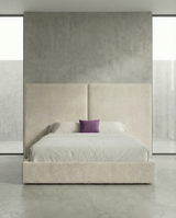 Rocco Wide High Headboard Upholstered Ottoman Bed | Amare Living