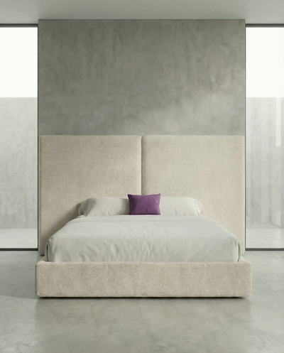 Rocco Wide High Headboard Upholstered Ottoman Bed | Amare Living