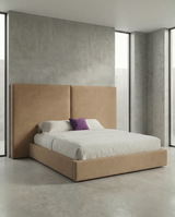 Rocco Wide High Headboard Upholstered Ottoman Bed | Amare Living