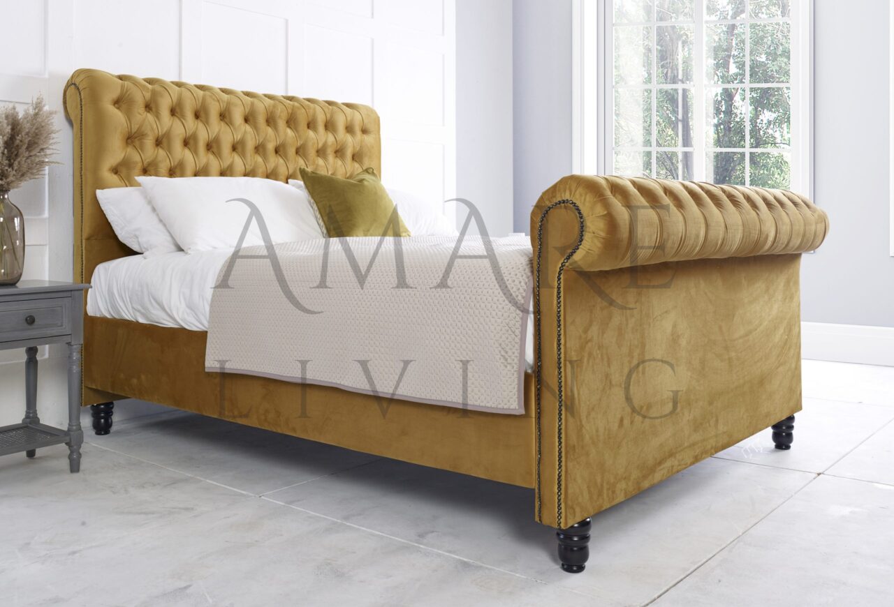 Serenity Sleigh Chesterfield Bed