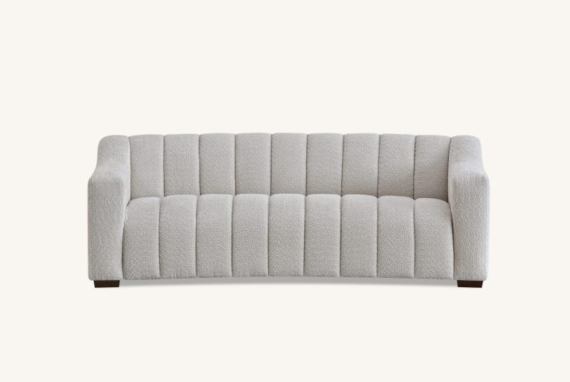 Aluxo Oatmeal Boucle Fabric Sofa