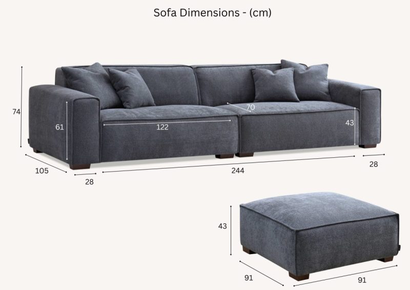 Chaise Lounge Settee dimensions