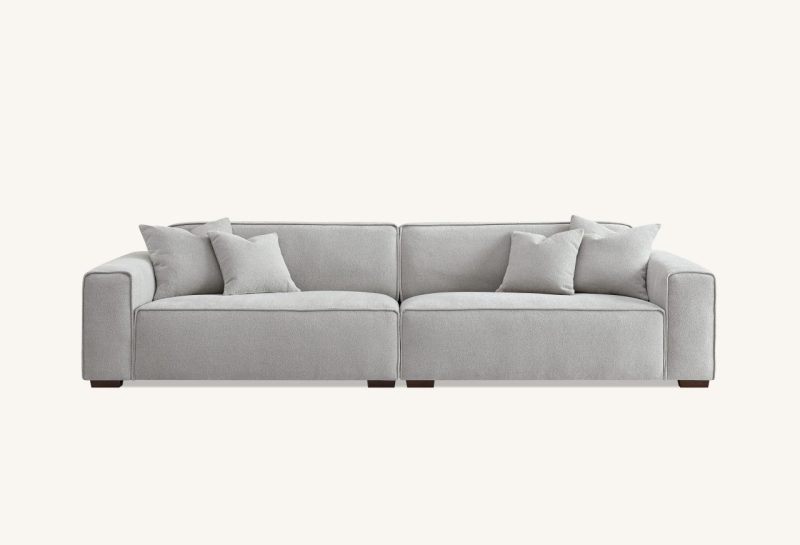 Chaise Sofa With 4 Pillow